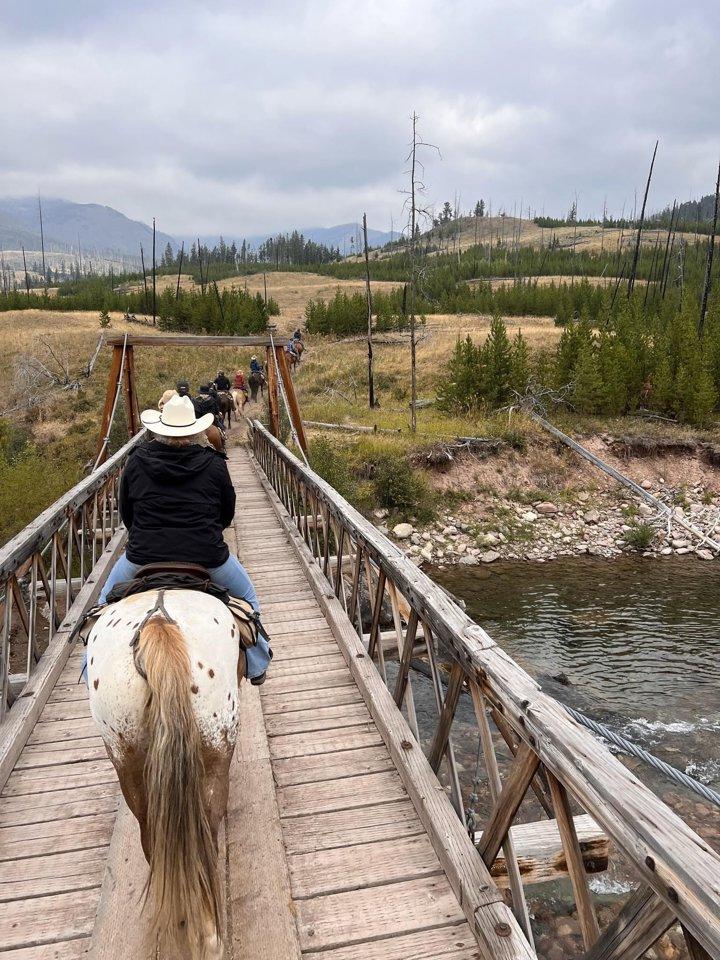 Riding into paradise.